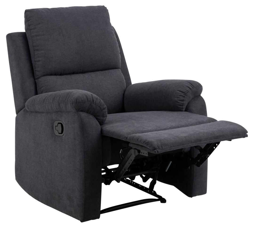 Relaxfauteuil Sabia 8211 Stof Enjoy Donkergrijs 8211 Verstelbaar Relaxfauteuil Sabia 8211 Stof Enjoy Donkergrijs 8211 Verstelbaar