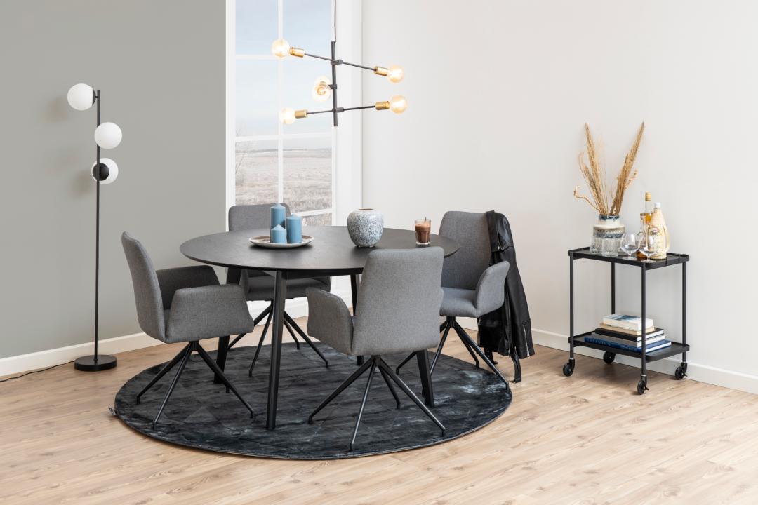Eetkamertafel Roxby 8211 Zwart Eiken Fineer 8211 140 Cm Eetkamertafel Roxby 8211 Zwart Eiken Fineer 8211 140 Cm