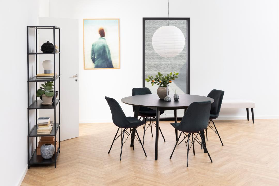 Eetkamertafel Roxby 8211 Zwart Eiken Fineer 8211 140 Cm Eetkamertafel Roxby 8211 Zwart Eiken Fineer 8211 140 Cm