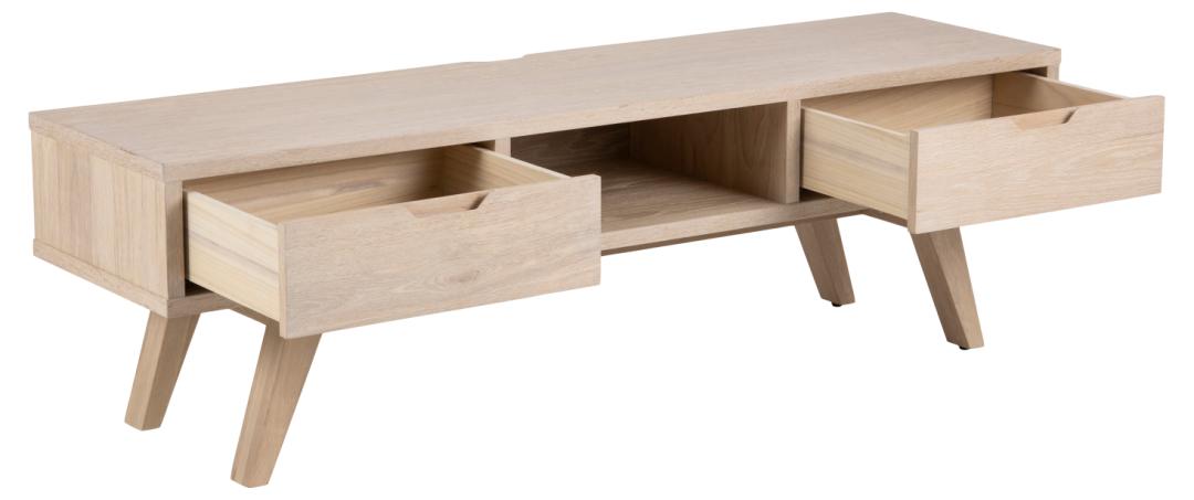 Tv Dressoir A Line 8211 Wit Geolied Eikenfineer