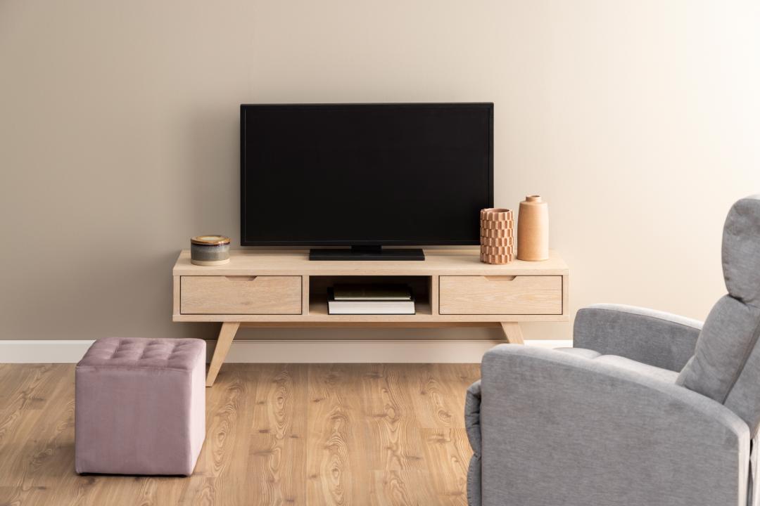 Tv Dressoir A Line 8211 Wit Geolied Eikenfineer