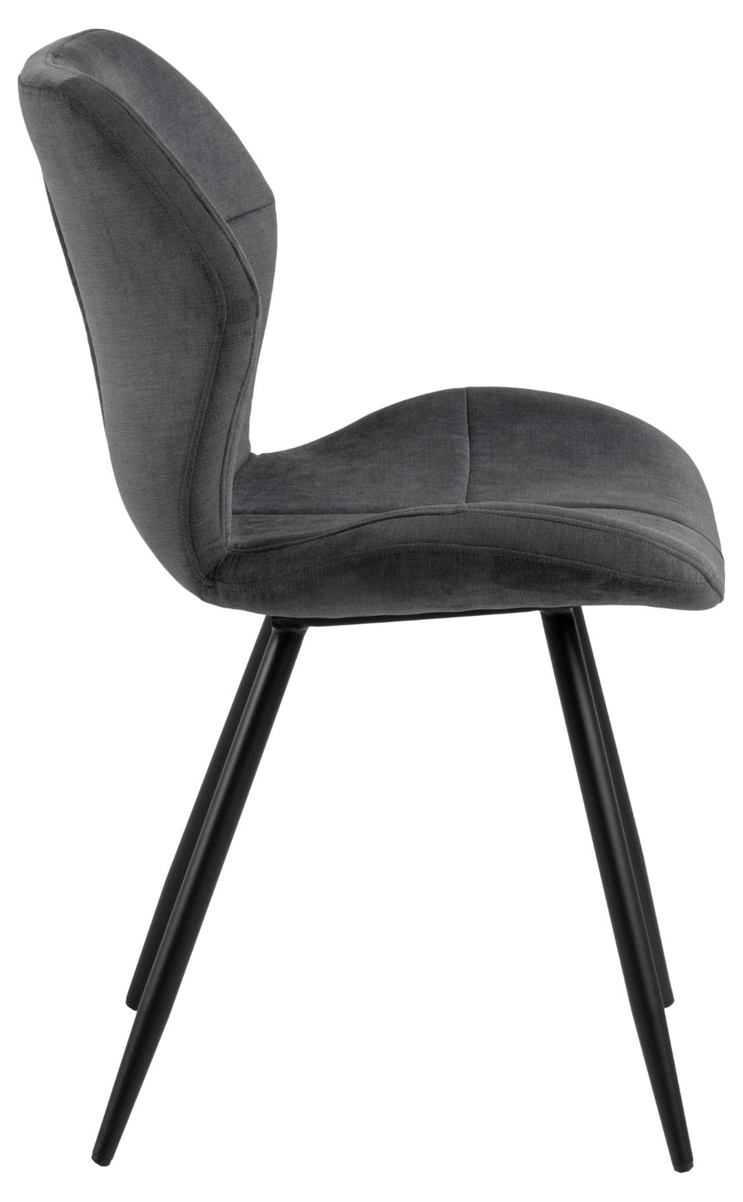 Eetkamerstoel Petri 8211 Stof Holly Antraciet 8211 Metaal Minimale Bestelling 2 Stuks