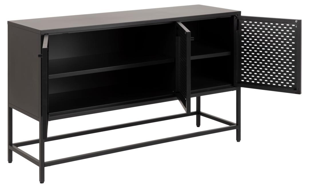 Dressoir Newcastle 8211 Zwart Metaal 8211 Gaas