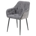Eetkamerstoel Brooke - Stof Skyland antraciet (minimale bestelling 2 stuks)