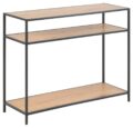 Haltafel Seaford - Ruw eiken look - Metaal