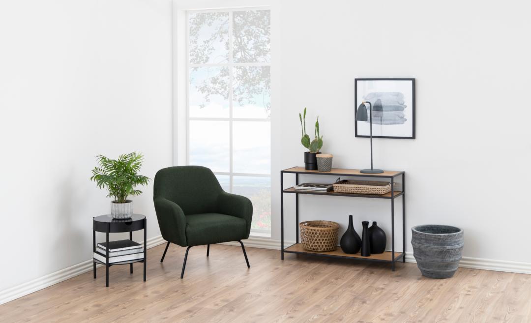 Haltafel Seaford 8211 Ruw Eiken Look 8211 Metaal