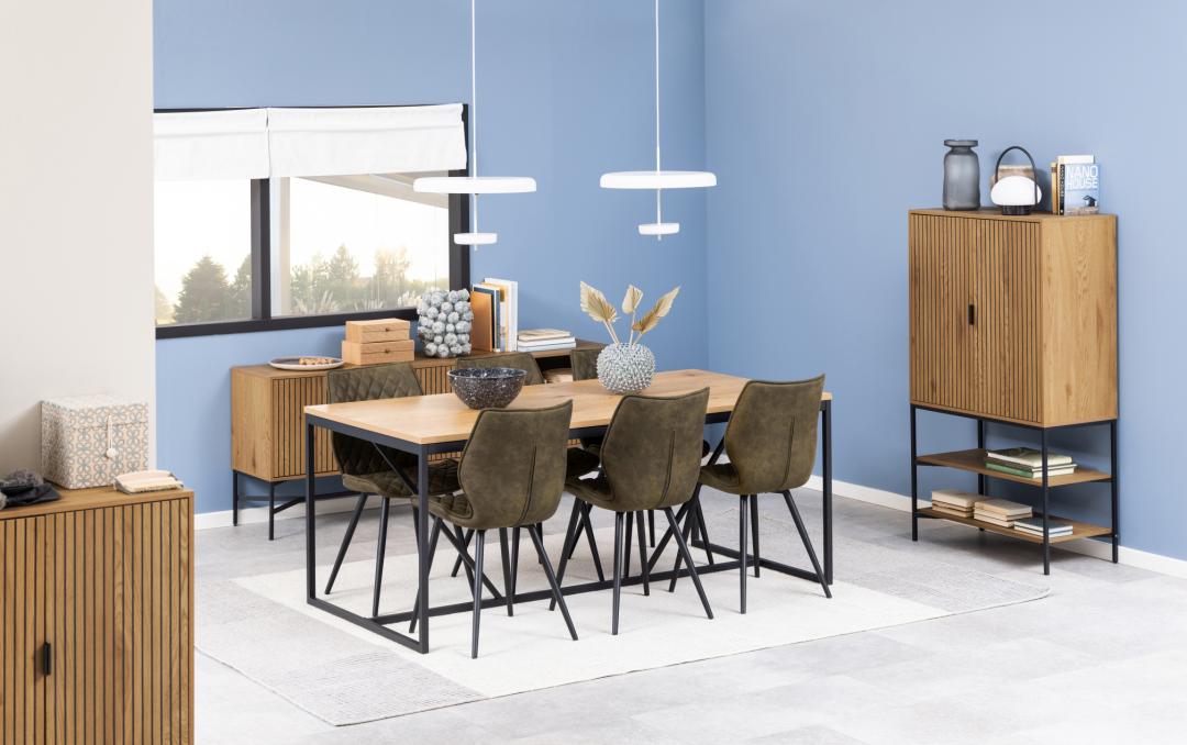 Wandkast Jaipur 8211 Mat Wild Eiken 8211 Metaal