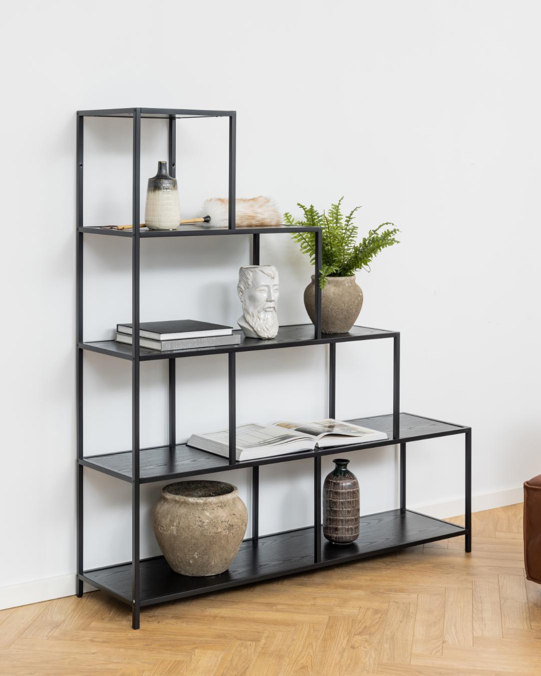 Boekenkast Seaford 8211 Zwart Essen 8211 Metaal