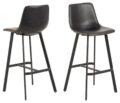 Barkruk Oregon - PU vintage zwart - Metaal (minimale bestelling 2 stuks)
