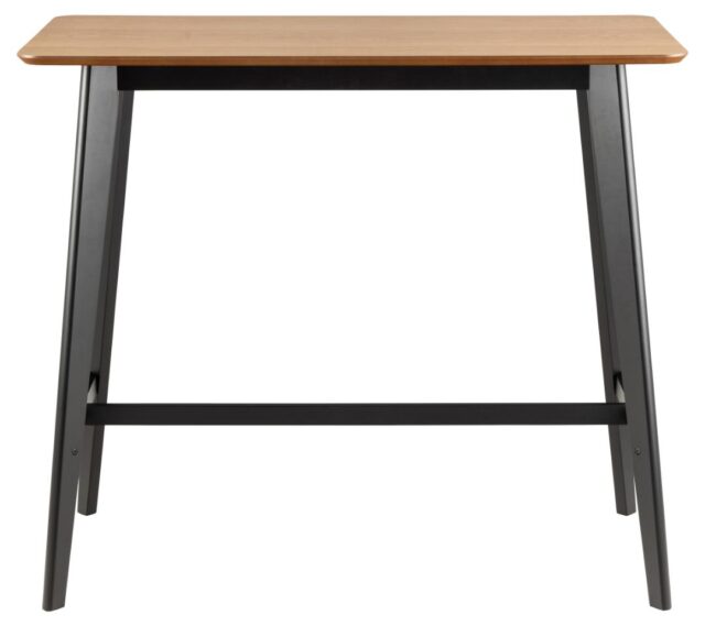 Bartafel Roxby 8211 Eikenfineer 8211 Zwart Rubberhout Onderstel