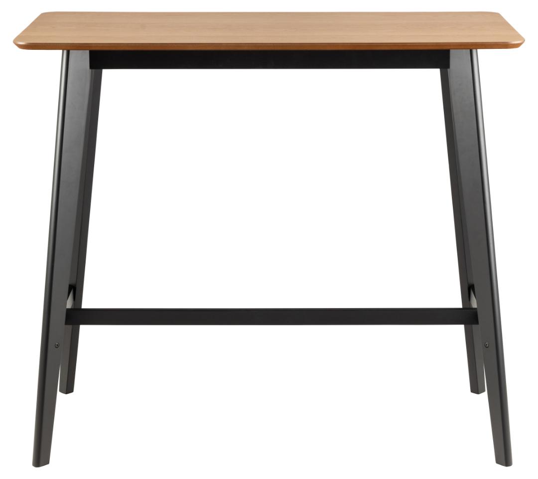 Bartafel Roxby 8211 Eikenfineer 8211 Zwart Rubberhout Onderstel