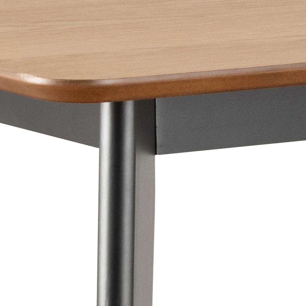 Bartafel Roxby 8211 Eikenfineer 8211 Zwart Rubberhout Onderstel