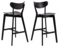 Barkruk Roxby - Zwart eiken fineer (minimale bestelling 2 stuks)