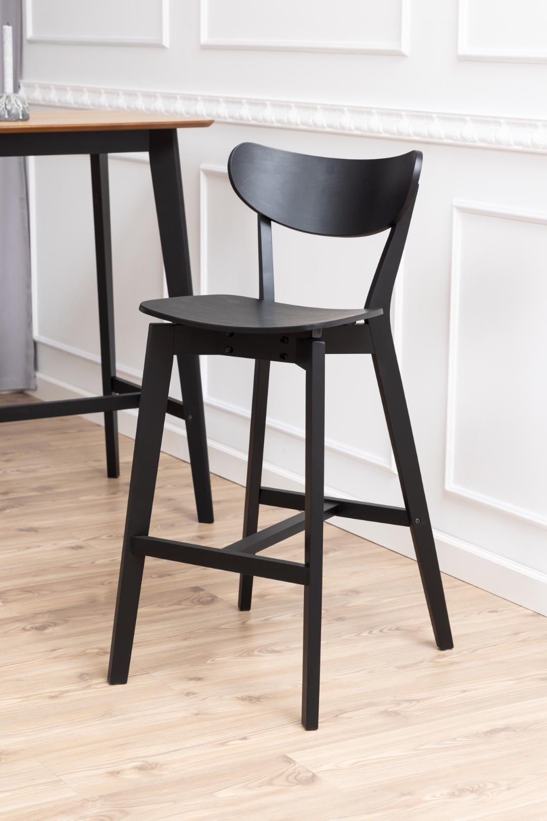 Barkruk Roxby 8211 Zwart Eiken Fineer Minimale Bestelling 2 Stuks