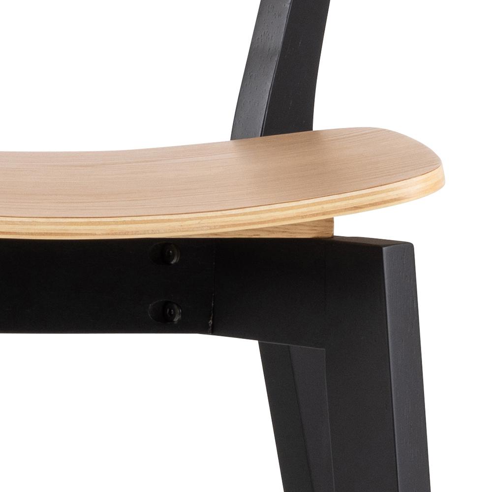 Barkruk Roxby 8211 Naturel Eiken Fineer 8211 Zwart Hout Minimale Bestelling 2 Stuks