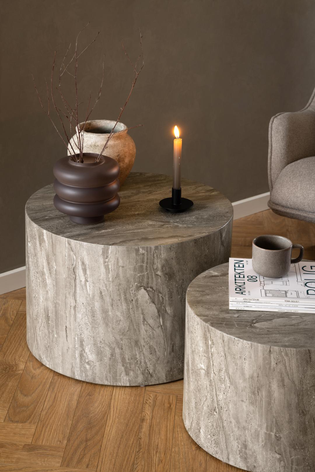 Salontafel Set Dobbelstenen 8211 Marmer Look