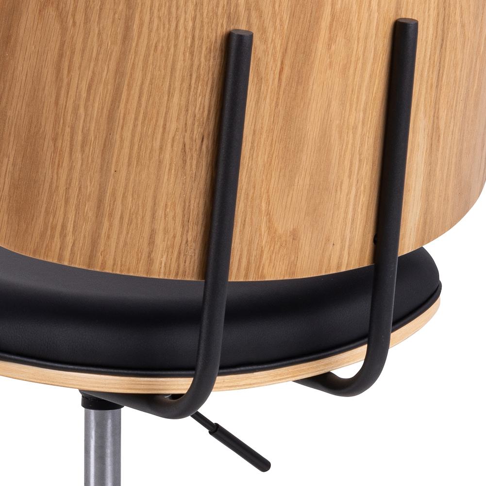 Bureaustoel Owen 8211 Pu Zwart 8211 Eikenhout