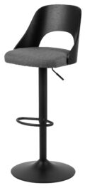 Barkruk Lucy - Stof Malmo donkergrijs (minimale bestelling 2 stuks)