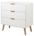 Ladekast Lowell - Wit MDF - Eiken - 3 laden