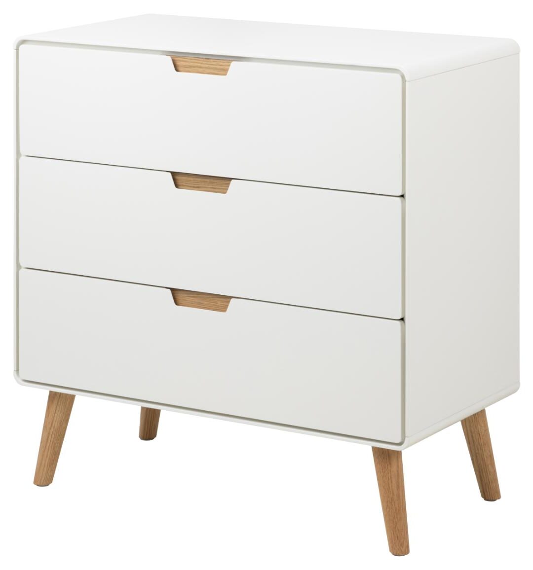 Ladekast Lowell 8211 Wit Mdf 8211 Eiken 8211 3 Laden