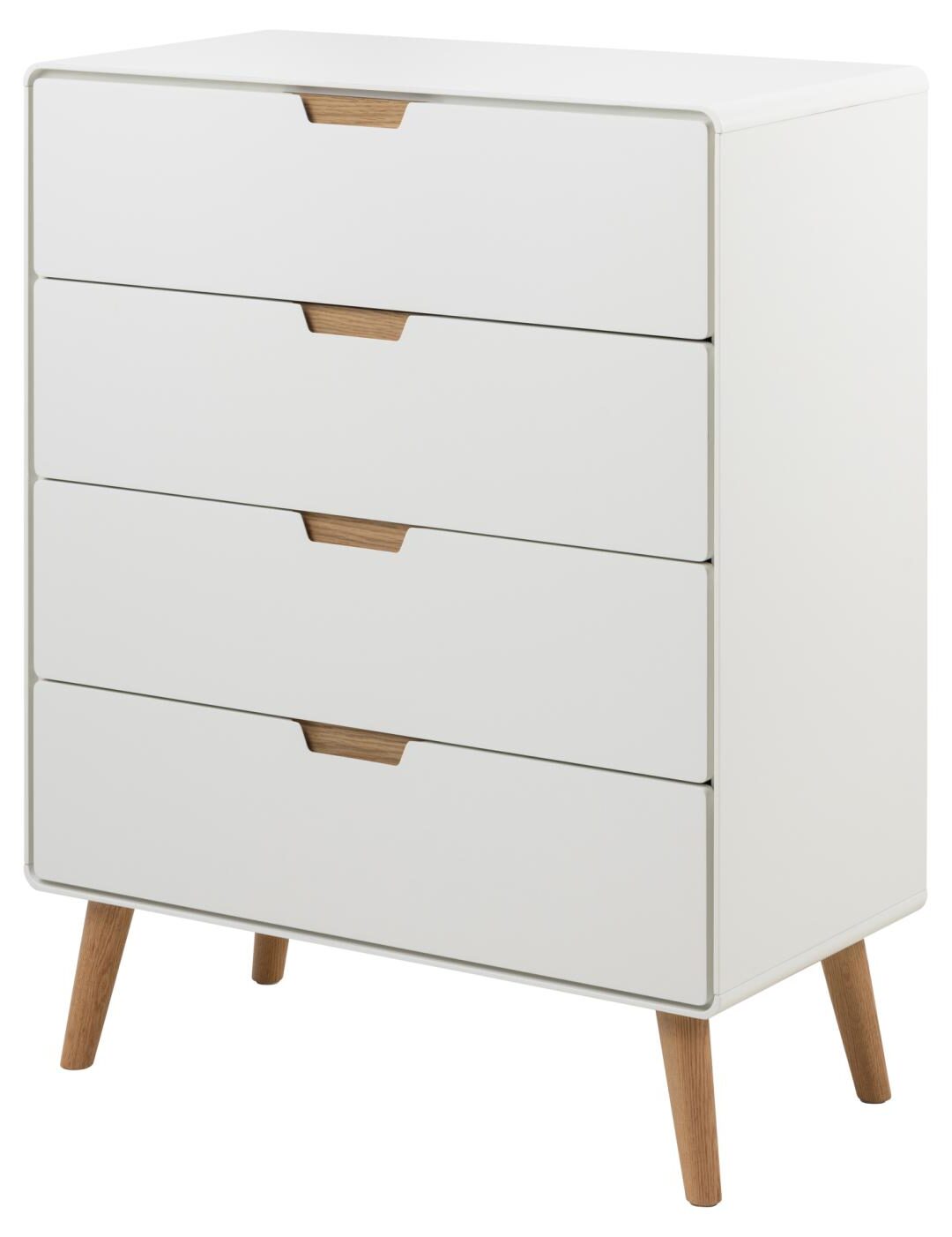 Ladekast Lowell 8211 Wit Mdf 8211 Eiken 8211 4 Laden Ladekast Lowell 8211 Wit Mdf 8211 Eiken 8211 4 Laden