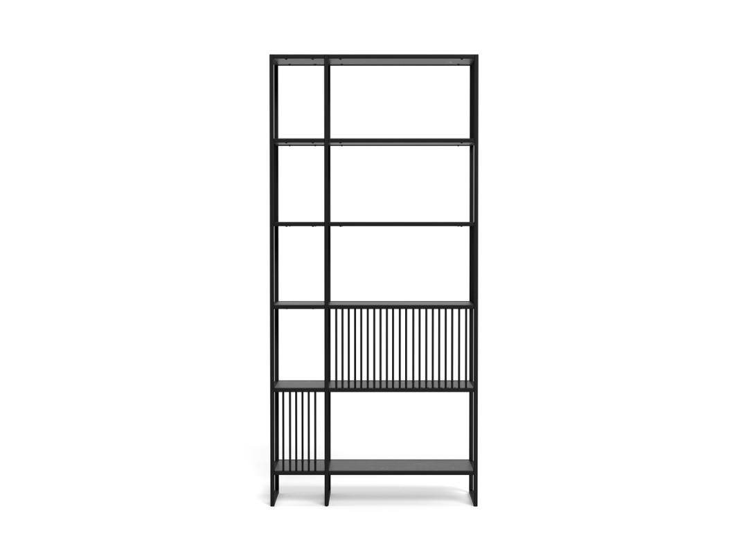 Boekenkast Strington 8211 Zwart Melamine 8211 Metaal Boekenkast Strington 8211 Zwart Melamine 8211 Metaal