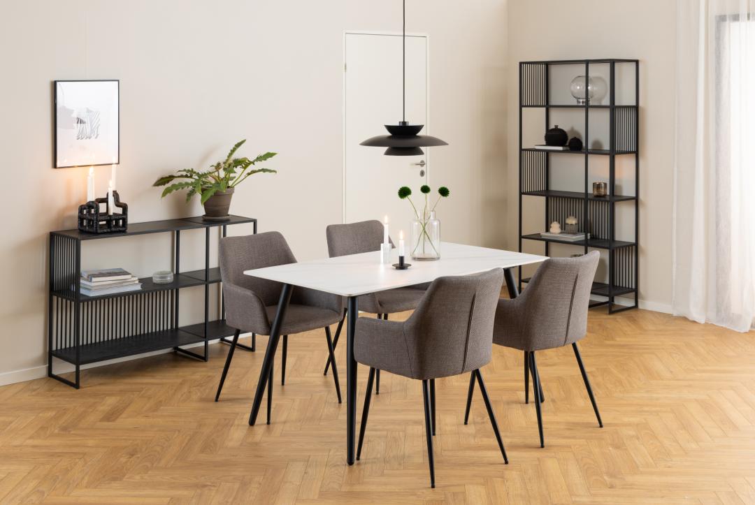 Boekenkast Strington 8211 Zwart Melamine 8211 Metaal Boekenkast Strington 8211 Zwart Melamine 8211 Metaal