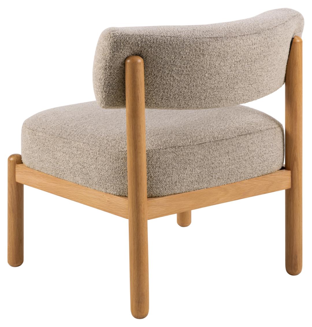 Loungestoel Burley 8211 Stof Monza Beige 8211 Eikenhout Loungestoel Burley 8211 Stof Monza Beige 8211 Eikenhout