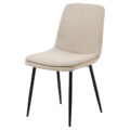 Eetkamerstoel Becca - Stof Basel beige - Zwart metaal (minimale bestelling 4 stuks)