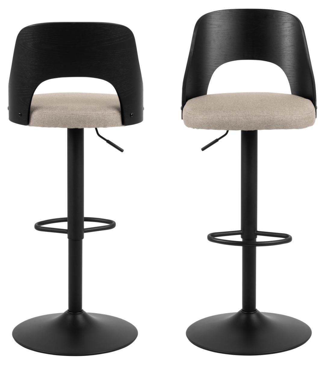Barkruk Lucy 8211 Stof Zand 8211 Eiken Fineer 8211 Metaal Minimale Bestelling 2 Stuks