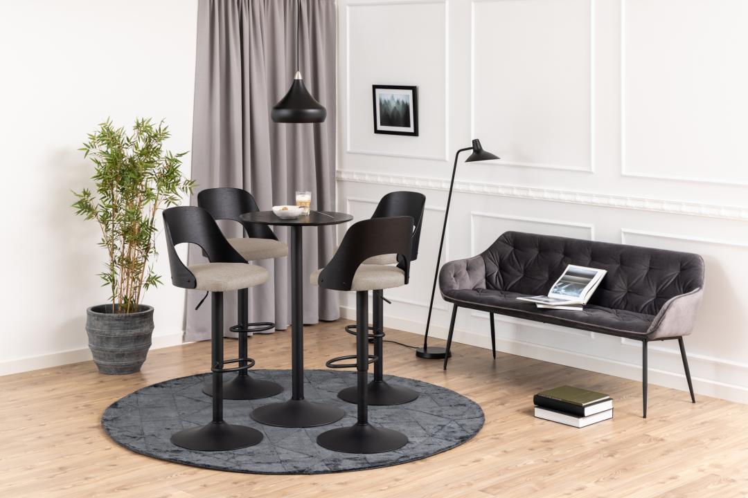 Barkruk Lucy 8211 Stof Zand 8211 Eiken Fineer 8211 Metaal Minimale Bestelling 2 Stuks
