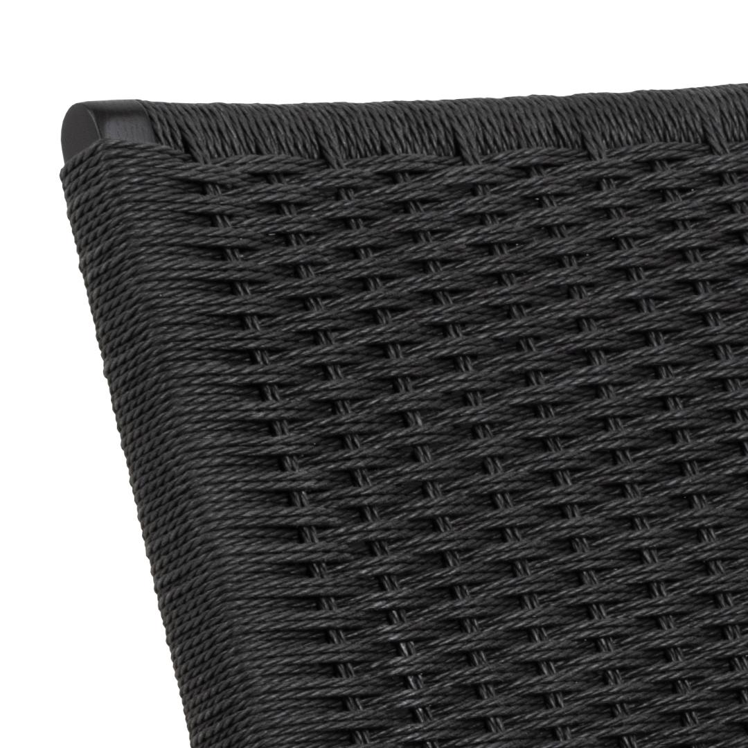 Loungestoel Carson 8211 Zwart Eikenhout 8211 Gevlochten Patroon