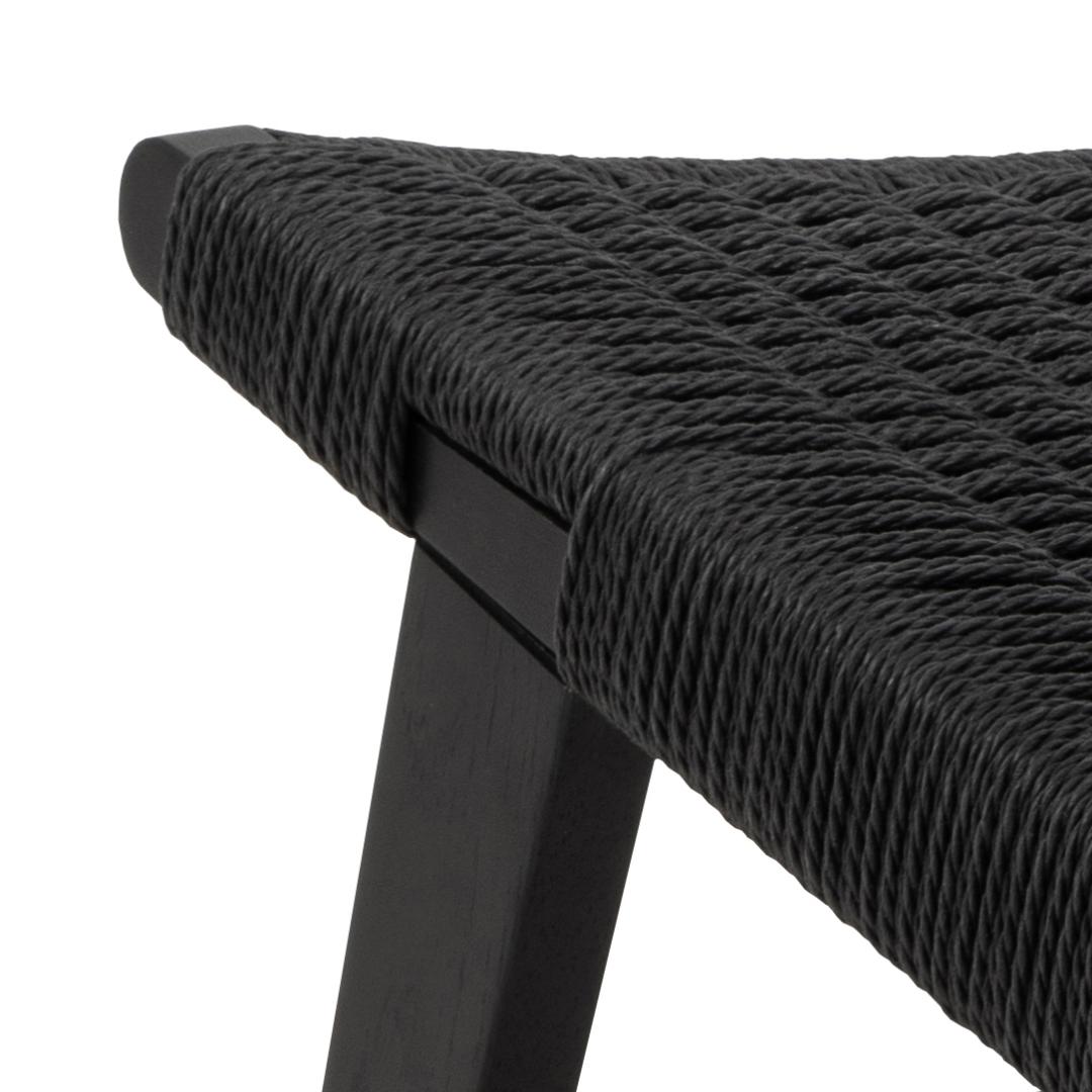 Loungestoel Carson 8211 Zwart Eikenhout 8211 Gevlochten Patroon
