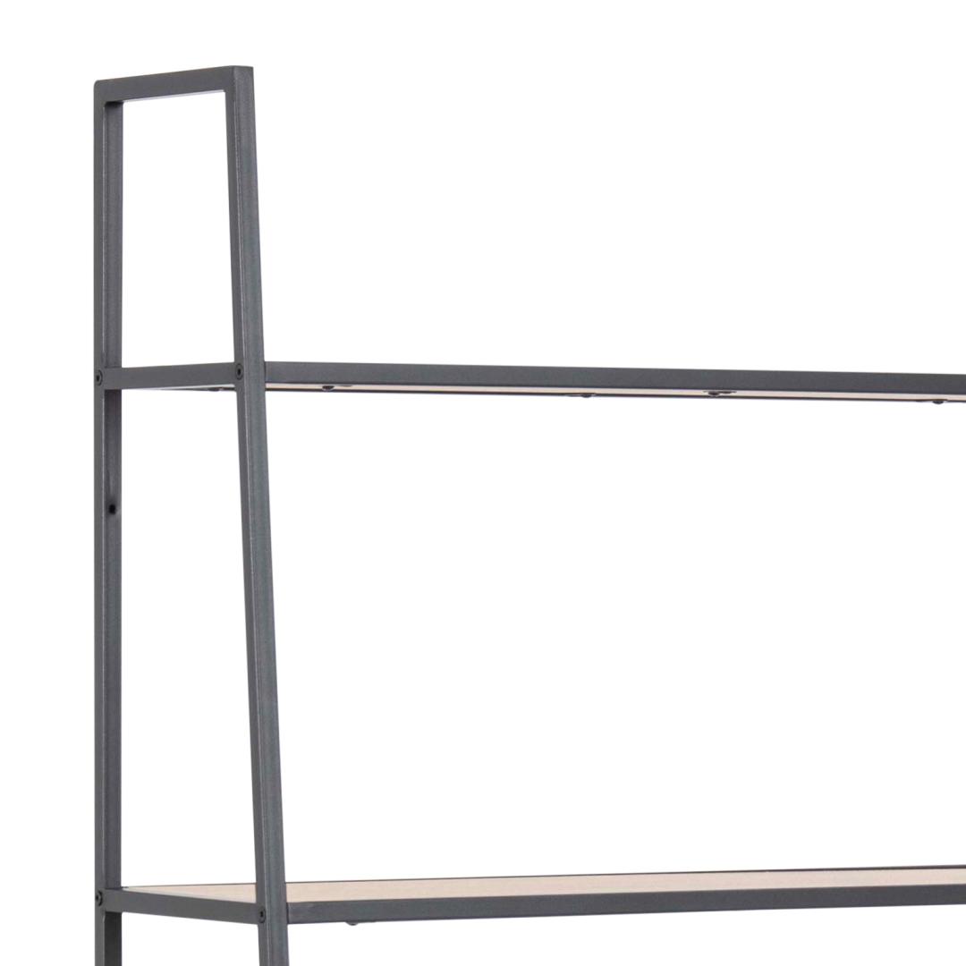 Boekenkast Seaford 8211 Zwart Metaal 8211 Eiken Melamine