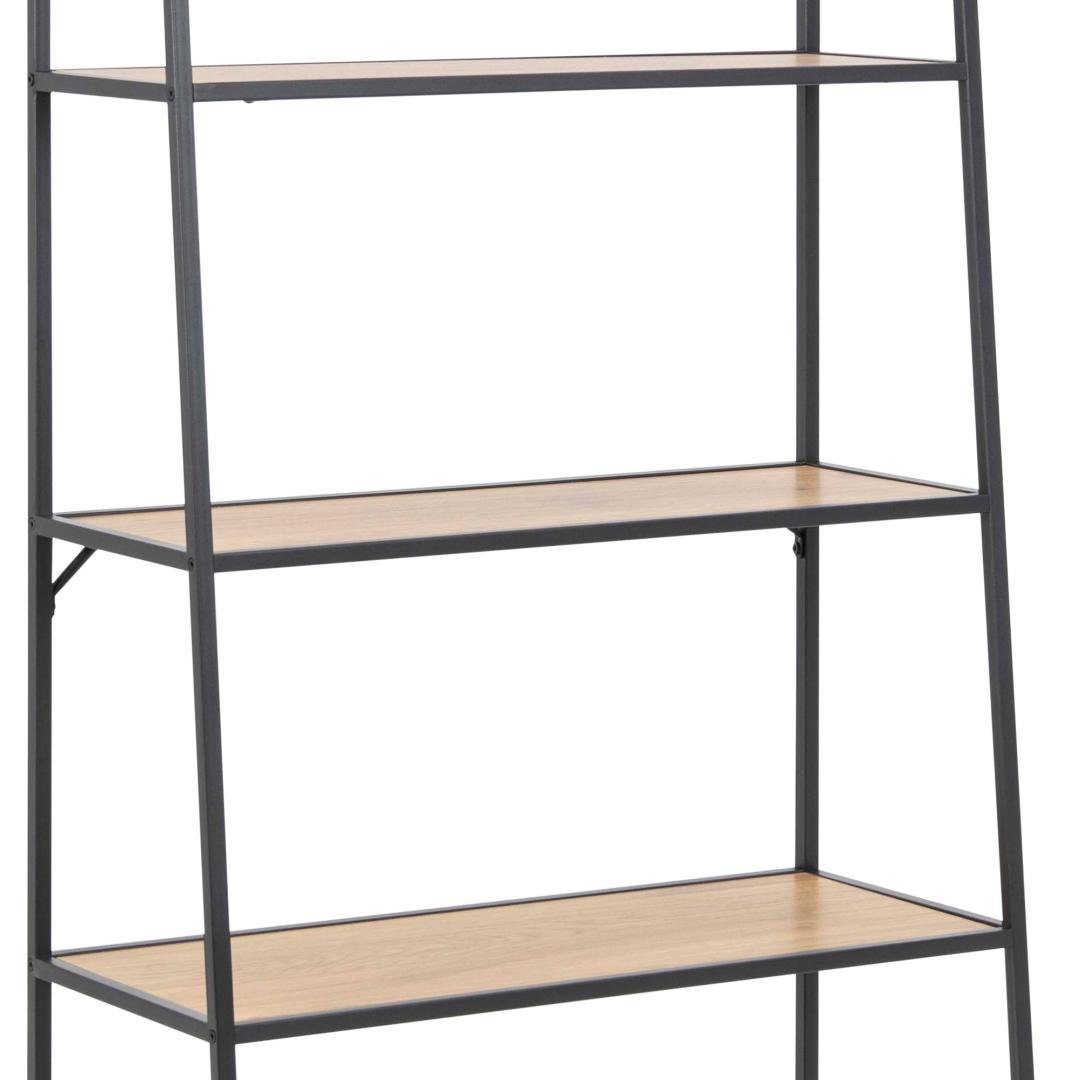 Boekenkast Seaford 8211 Zwart Metaal 8211 Eiken Melamine