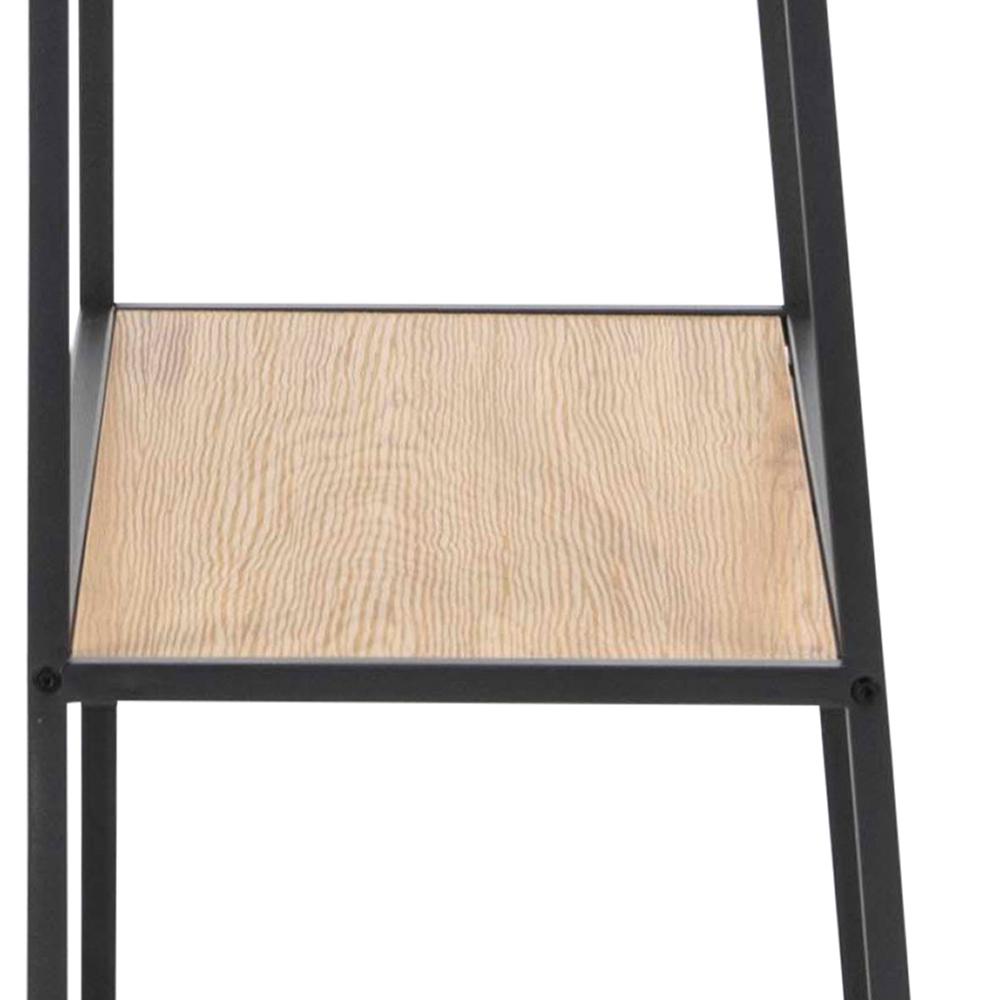 Boekenkast Seaford 8211 Zwart Metaal 8211 Eiken Melamine