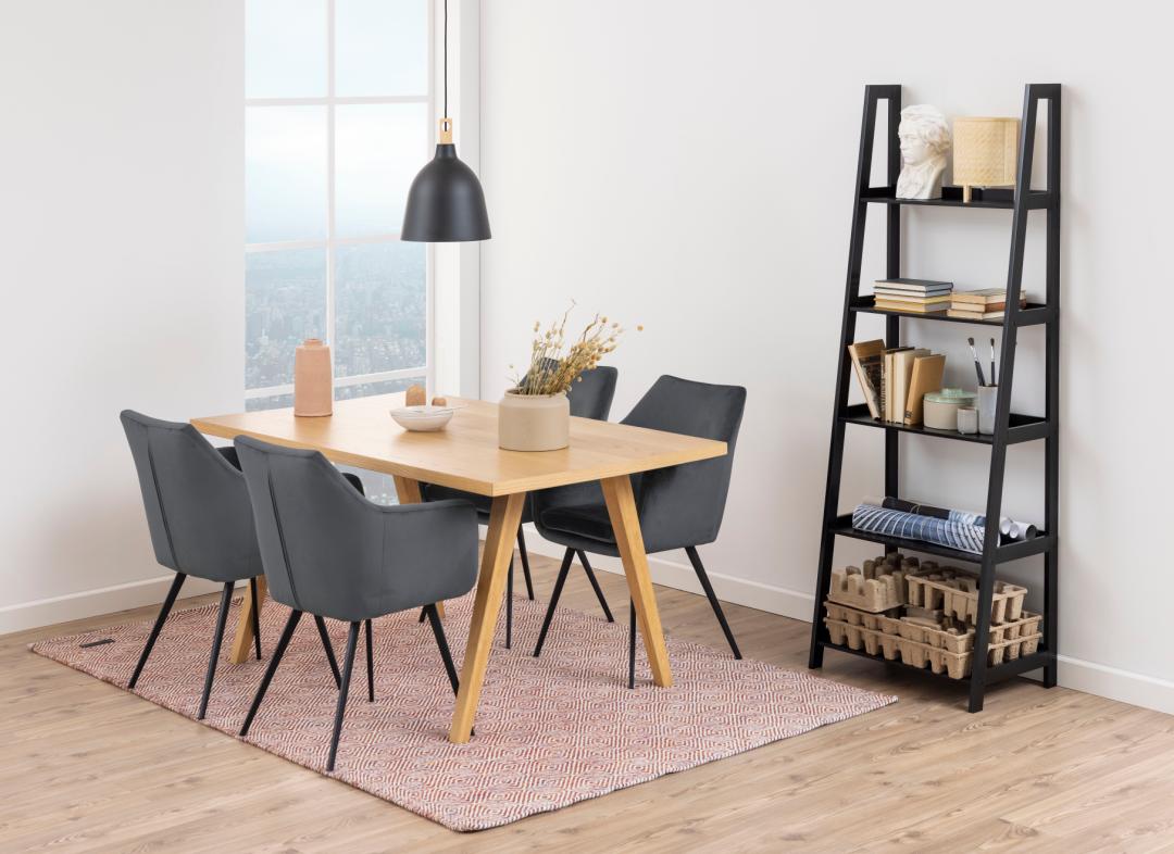 Boekenkast Wally 8211 Zwart Mdf