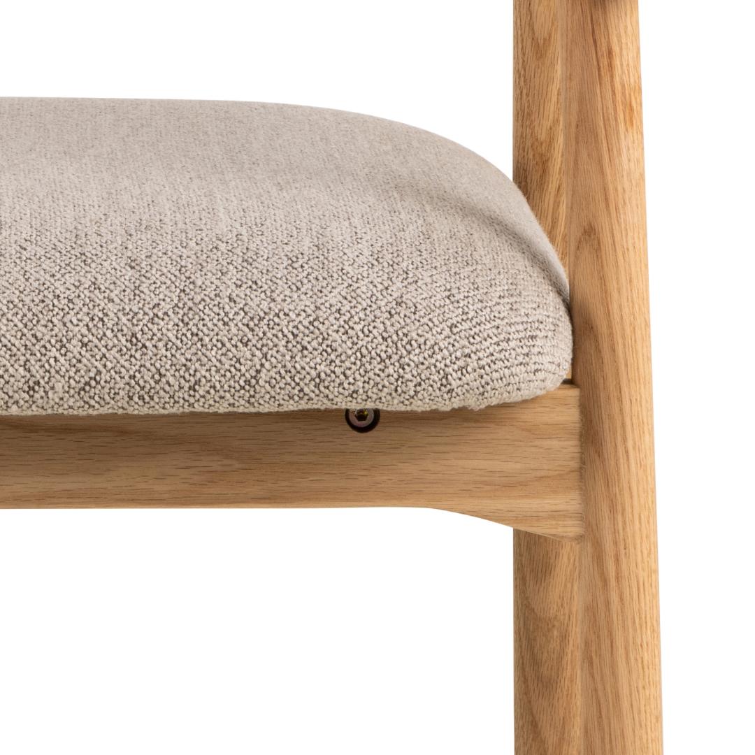 Loungestoel Addi 8211 Stof Monza Beige 8211 Geolied Eikenhout Loungestoel Addi 8211 Stof Monza Beige 8211 Geolied Eikenhout