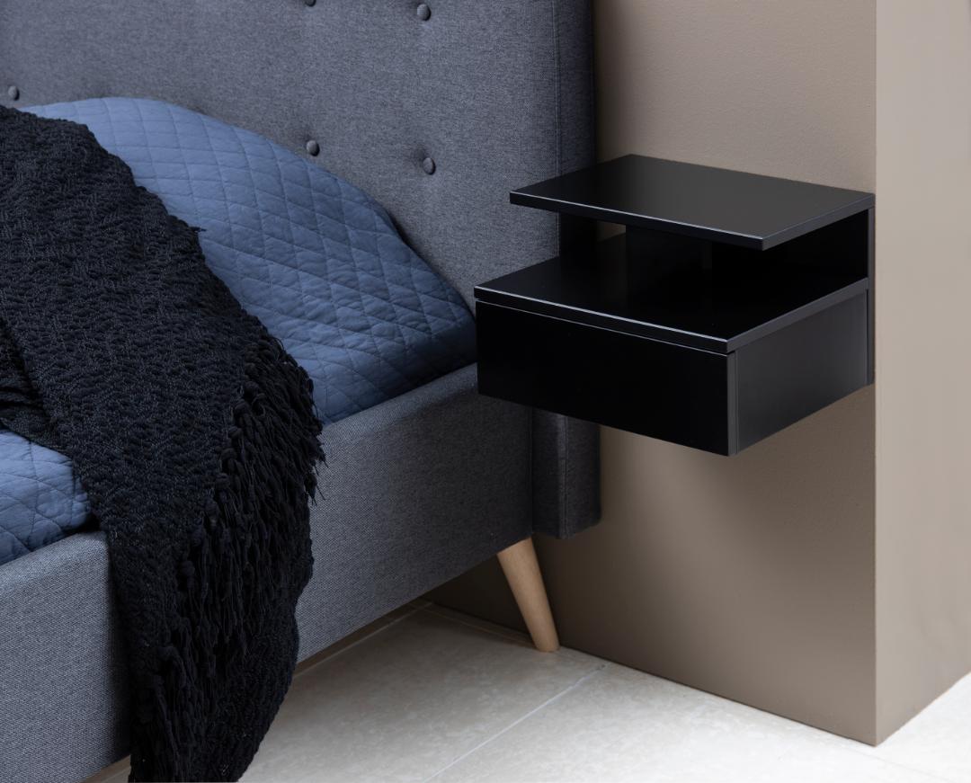 Nachtkastje Ashlan 8211 Zwart Mdf Nachtkastje Ashlan 8211 Zwart Mdf