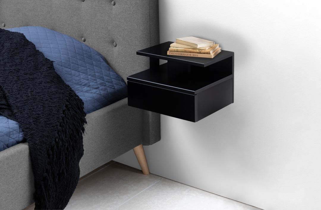 Nachtkastje Ashlan 8211 Zwart Mdf Nachtkastje Ashlan 8211 Zwart Mdf