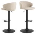 Barkruk Ella - Stof Basel beige - Metaal (minimale bestelling 2 stuks)