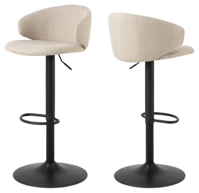 Barkruk Ella 8211 Stof Basel Beige 8211 Metaal Minimale Bestelling 2 Stuks