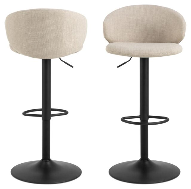 Barkruk Ella 8211 Stof Basel Beige 8211 Metaal Minimale Bestelling 2 Stuks