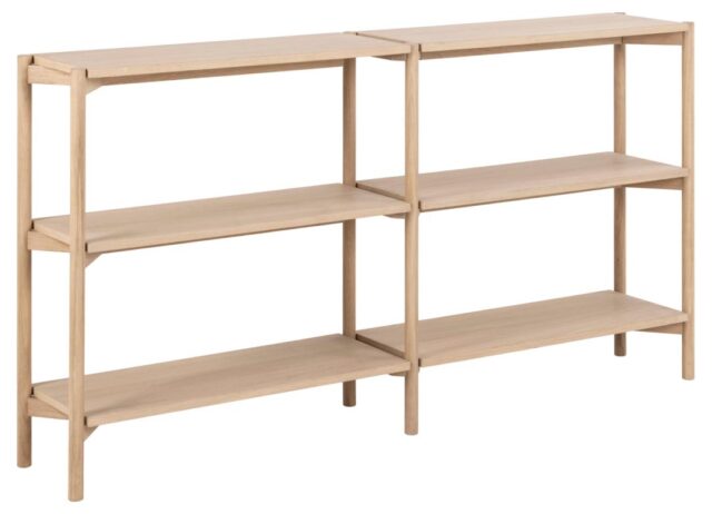Boekenkast Braidwood 8211 Wit Gepigmenteerd Geolied Eiken