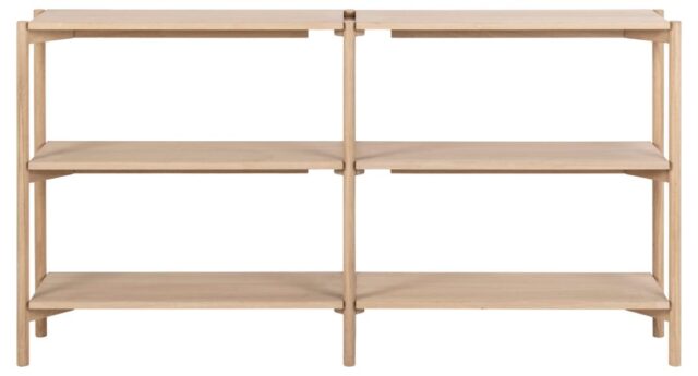 Boekenkast Braidwood 8211 Wit Gepigmenteerd Geolied Eiken