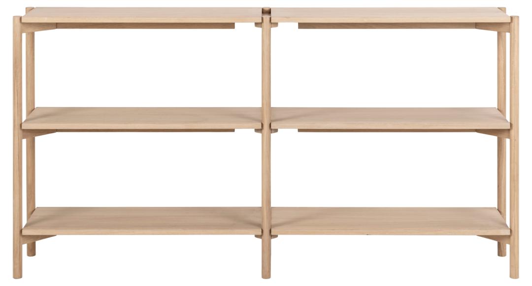Boekenkast Braidwood 8211 Wit Gepigmenteerd Geolied Eiken