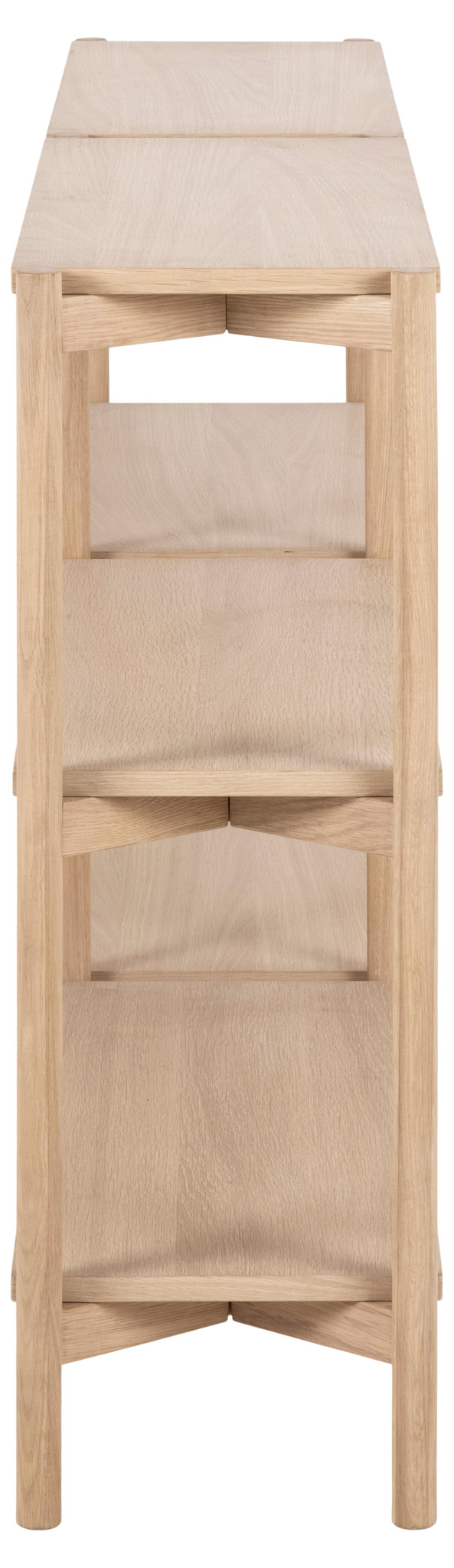 Boekenkast Braidwood 8211 Wit Gepigmenteerd Geolied Eiken