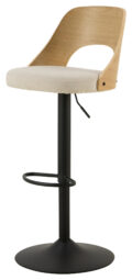 Barkruk Lucy - Stof Apia beige - Metaal (minimale bestelling 2 stuks)