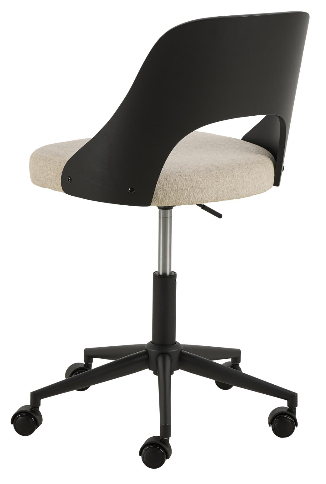 Bureaustoel Lucy 8211 Stof Apia Beige 8211 Zwart Eiken Fineer 8211 Verstelbaar Bureaustoel Lucy 8211 Stof Apia Beige 8211 Zwart Eiken Fineer 8211 Verstelbaar