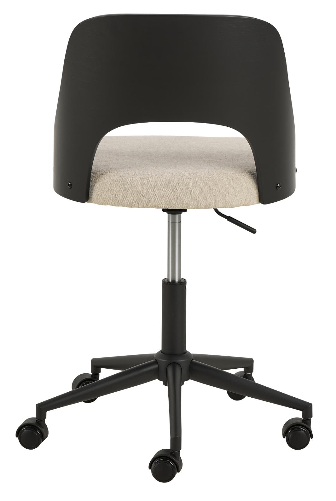 Bureaustoel Lucy 8211 Stof Apia Beige 8211 Zwart Eiken Fineer 8211 Verstelbaar Bureaustoel Lucy 8211 Stof Apia Beige 8211 Zwart Eiken Fineer 8211 Verstelbaar